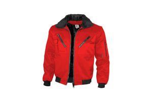 4046987024734 - Arbeitsjacke einfarbig in rot Größe xl - klassische Pilotenjacke - ideale Übergangsjacke - rot - xl - Qualitex