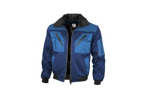 4046987024802 - Arbeitsjacke zweifarbig in marine royal Größe xl - modische Pilotenjacke - ideale Übergangsjacke - marine royal - xl - Qualitex