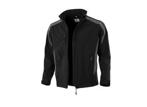 4046987025229 - Arbeitsjacke classic in schwarz grau Größe m - atmungsaktive Übergangsjacke - Softshelljacke - schwarz grau - m - Qualitex