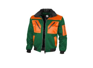 4046987026455 - Arbeitsjacke zweifarbig in grün orange Größe xl - modische Pilotenjacke - ideale Übergangsjacke - grün orange - xl - Qualitex