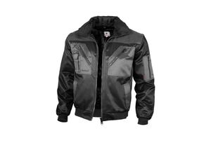 4046987026844 - Arbeitsjacke zweifarbig in schwarz grau Größe xl - modische Pilotenjacke - ideale Übergangsjacke - schwarz grau - xl - Qualitex