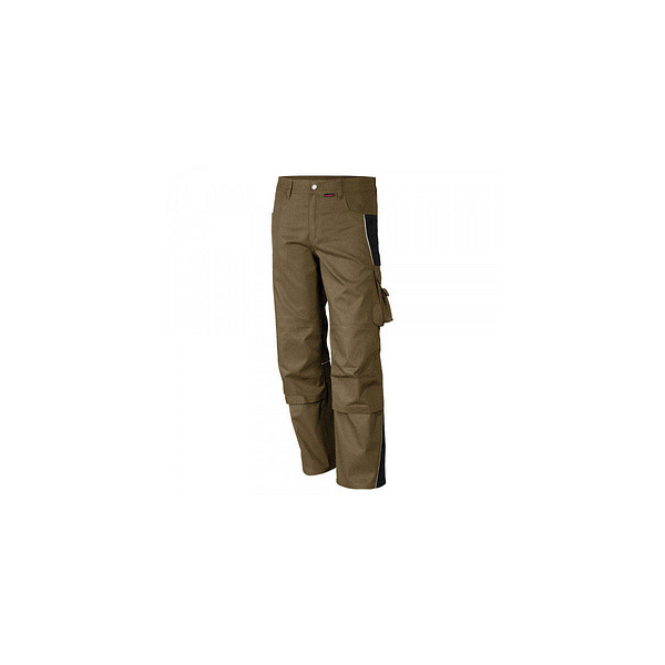 4046987028312 - Arbeitshose pro in khaki schwarz Größe 42 - Bundhose mg 245 g - PROfessionals-Werkstatthose - khaki schwarz - 42 - Qualitex