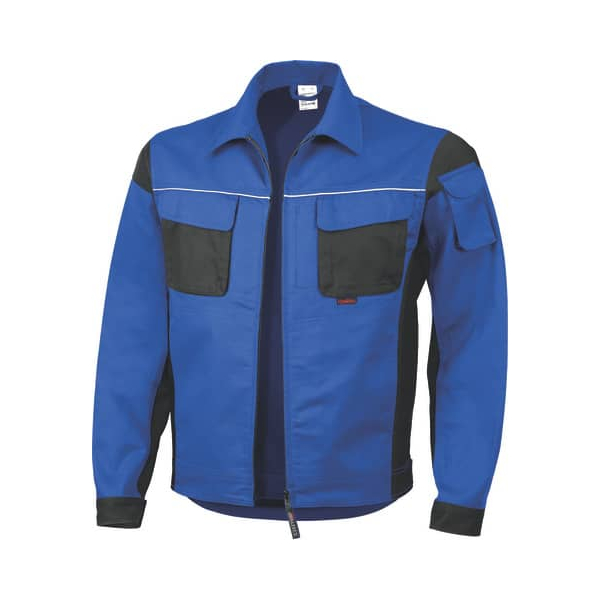 4046987029456 - Arbeitsjacke pro in kornblau schwarz Größe 52 - Bundjacke mg 245 g - PROfessionals-Werkstattjacke - kornblau schwarz - 52 - Qualitex