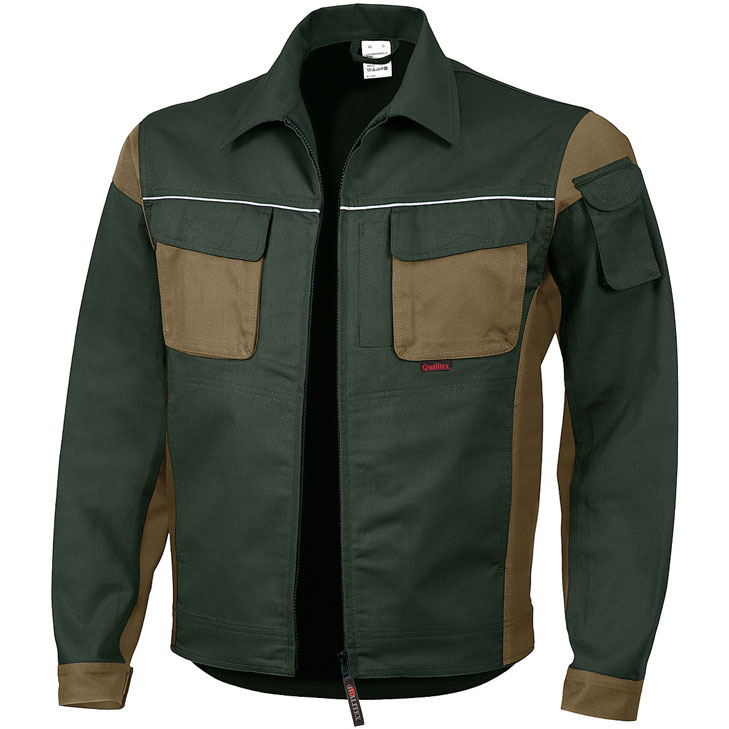 4046987029494 - Arbeitsjacke pro in oliv khaki Größe 44 - Bundjacke mg 245 g - PROfessionals-Werkstattjacke - oliv khaki - 44 - Qualitex