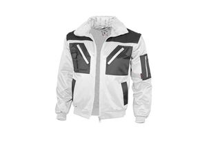 4046987029746 - QUALITEX HIGH QUALITY WORKWEAR Pilotenjacke pilotenjacke weiß grau Damen 40 Herren M