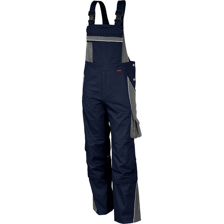 4046987030889 - QUALITEX HIGH QUALITY WORKWEAR Latzhose PRO marine grau Damen 46 Herren 52