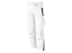 4046987033507 - Arbeitshose pro in weiß grau Größe 70 - Bundhose mg 245 g - PROfessionals-Werkstatthose - weiß grau - 70 - Qualitex