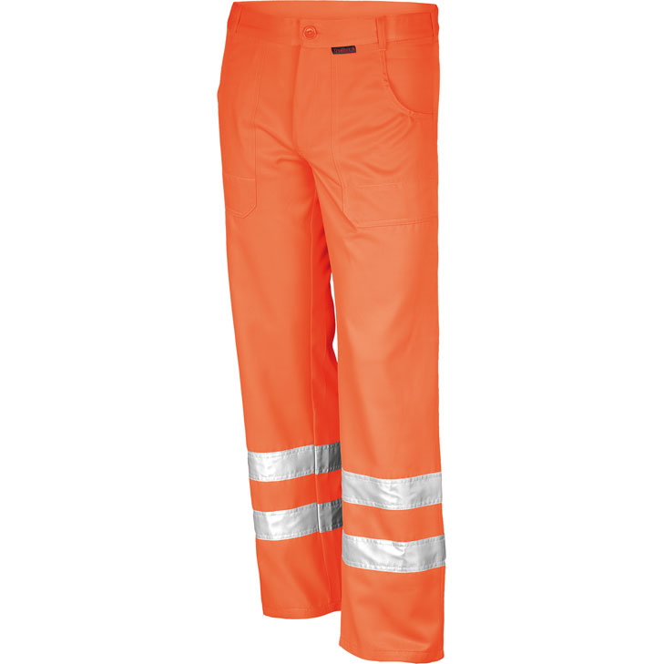 4046987050429 - Arbeitshose pro Warnschutz in warnorange Größe 102 - Bundhose - Warnschutz Werkstatthose - warnorange - 102 - Qualitex