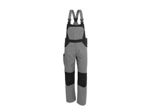 4046987058777 - Arbeitshose X-Serie in grau schwarz Größe 42 - X-trem strapazierfähige Latzhose - Blaumann - grau schwarz - 42 - Qualitex