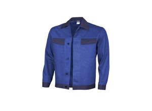 4046987061524 - Arbeitsjacke basic 2-farbig in kornblau marine Größe 102 - Bundjacke bw 240 g - standard Werkstattjacke - kornblau marine - 102 - Qualitex