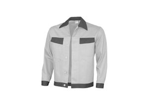 4046987061845 - Arbeitsjacke basic 2-farbig in weiss grau Größe 54 - Bundjacke bw 240 g - standard Werkstattjacke - weiss grau - 54 - Qualitex 4046987061845 - Arbeitsjacke basic 2-farbig in weiss grau Größe 54 - Bundjacke bw 240 g - standard Werkstattjacke - weiss grau - 54 - Qualitex