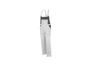 4046987062965 - Arbeitshose basic 2-farbig in weiss grau Größe 102 - Latzhose bw 240 g - standard Blaumann - weiss grau - 102 - Qualitex