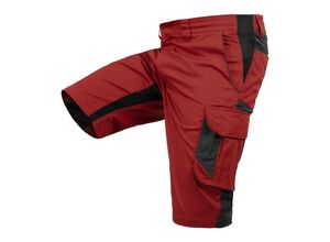 4046987084127 - QUALITEX HIGH QUALITY WORKWEAR Shorts IND red dahlia phantom Damen 40 Herren 46