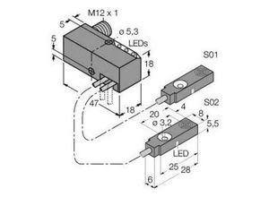 4047101078558 - Induktiver Sensor bündig PNP Schließer BI2-Q55-027-BS-2AP6X3-H1141 S34