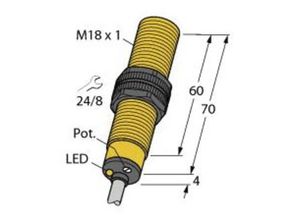 4047101087888 - Kapazitiver Sensor BC5-S18-Y1X 20060 bündig NAMUR (Ø x L) 18 mm x 74 mm