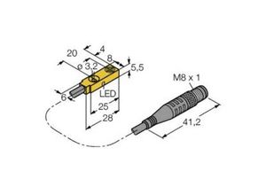 4047101147315 - Induktiver Sensor bündig PNP Schließer BI2-Q55-AP6X-03-PSG3M