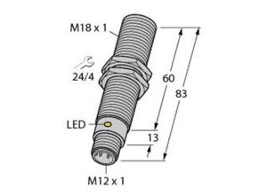 4047101202281 - Kapazitiver Sensor BC5-M18-AN4X-H1141 S250 2504025 bündig NPN Schließer (Ø x L) 18 mm x 83 mm