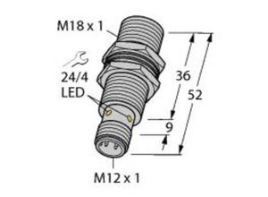 4047101332476 - Induktiver Sensor bündig PNP Wechsler BI10U-MT18-VP6X-H1141