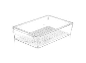 4047125407679 - Kühlschrank Organizer mit Deckel und Sieb Breite 20cm Höhe 7cm - Michelino