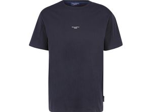 4047255216677 - Marc OPolo DENIM Sleeve T-Shirt Relaxed Fit Bio-Baumwolle für Herren blau XL