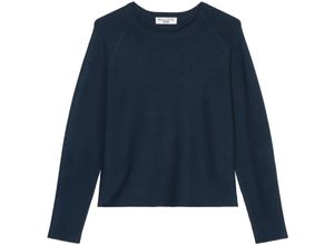 4047255566581 - Marc OPolo DENIM Strickpullover Rippblende für Damen blau S