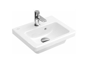 4047289988489 - Villeroy&boch - Handwaschbecken Subway 731737 370x305mm 1 Hahnloch mit Überlauf Farbe Weiß Ceramicplus - 731737R1