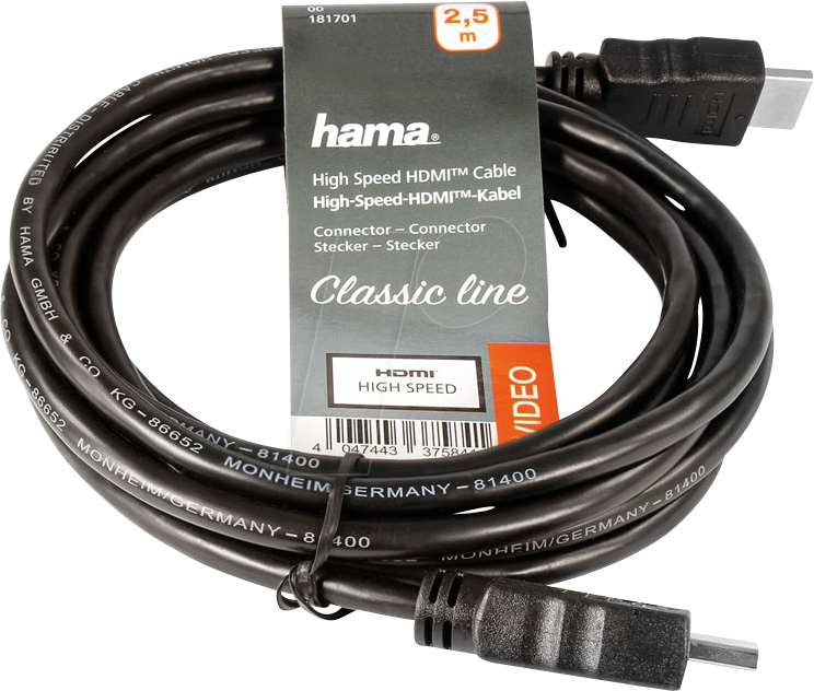 4047443375841 - HAMA 78597 - HDMI A Stecker > HDMI A Stk 25m schwarz