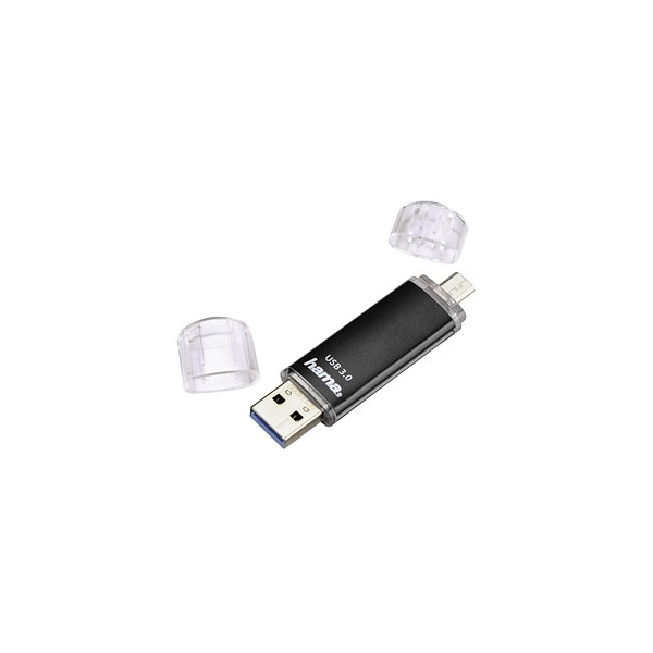 4047443414854 - USB-Stick Laeta Twin schwarz 256 GB 4047443414854 hama 00181071