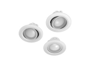 4047443476920 - HAMA 3er Pack App und Sprachsteuerbare WLAN-LED - Einbauspots Warmweiß bis Tageslicht