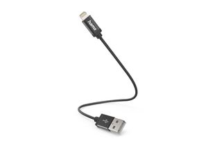 4047443486202 - USB-Ladekabel usb 20 Apple Lightning Stecker usb-a Stecker 020 m Schwarz 00201578 - Hama