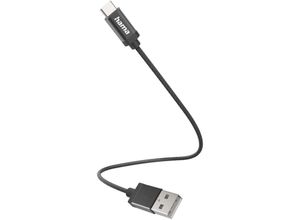 4047443486905 - USB-Ladekabel usb 20 usb-a Stecker usb-c® Stecker 020 m Schwarz 00201600 - Hama