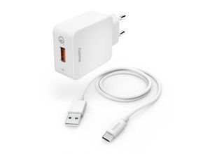 4047443489807 - hama 00201626 Schnellladegerät mit Ladekabel USB-C Qualcomm® 195 W 15 m Weiß