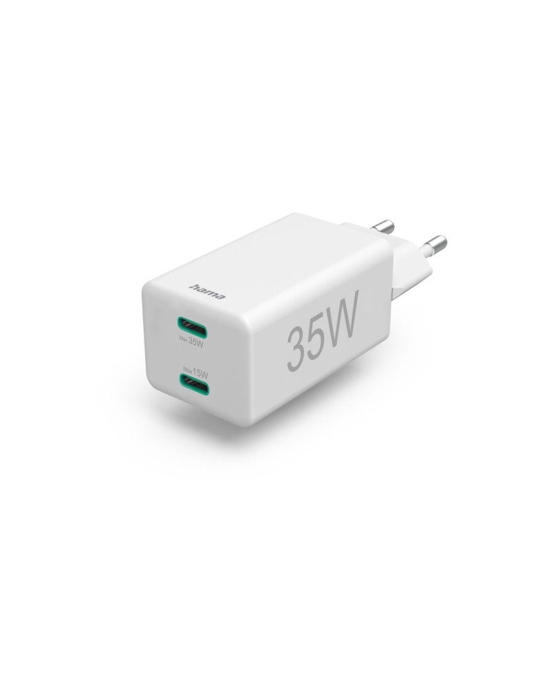 4047443497635 - 2xUSB-C Schnellladegerät USB-C 35W PD QC 2xUSB-C weiß      201694 201694 4047443497635