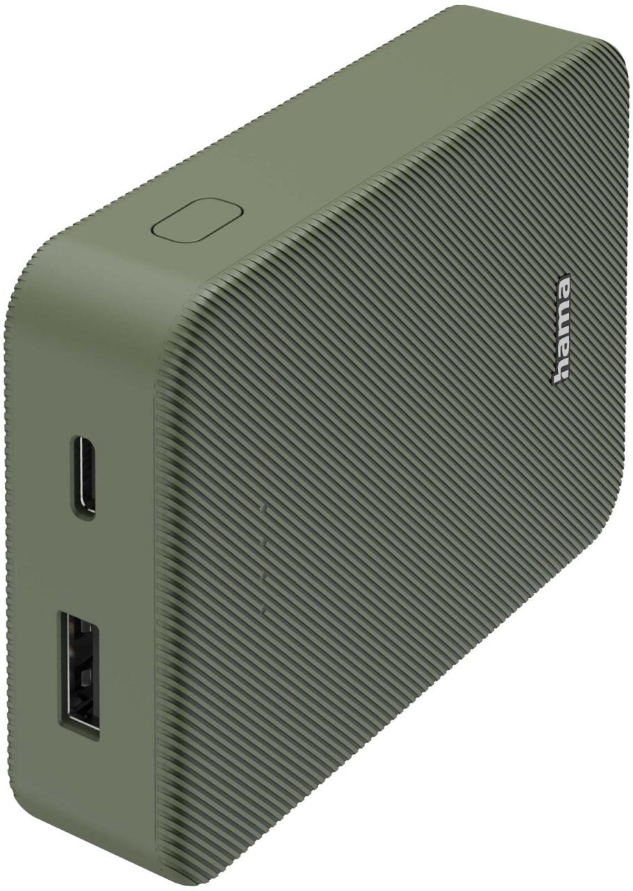 4047443514752 - Powerbank Colour 10 10000mAh USB-C+USB-A Green Powerbank (Akku) - Grün - 10000 mAh