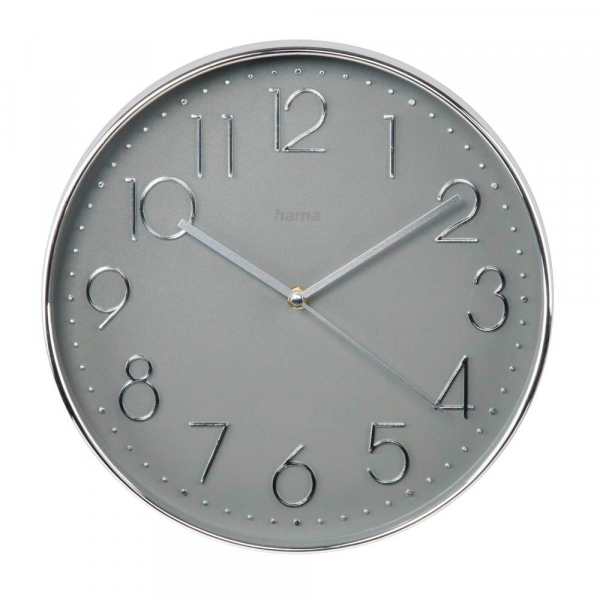 4047443517647 - Wanduhr Korsika grau silber Kunststoff Ø 300 cm 4047443517647 Hama