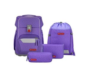 4047443527288 - BASIS Schulranzen Set 4tlg Purple Konfetti-Purple Konfetti