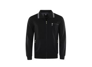 4047508894430 - Jacke Unifarbene Comfort Fit-Sweatjacke Stay-Fresh mit Stehkragen und Brusttasche