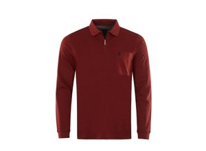 4047508962726 - Shirt Langarm-Poloshirt Softknit mit Reißverschluss Brusttasche und Logo-Stickerei in Comfort Fit