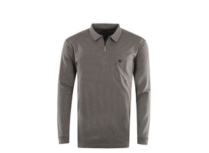 4047508962924 - Shirt Langarm-Poloshirt Softknit mit Reißverschluss Brusttasche und Logo-Stickerei in Comfort Fit