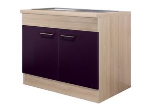 4047584024455 - Spülenunterschrank Focus Aubergine 100 cm