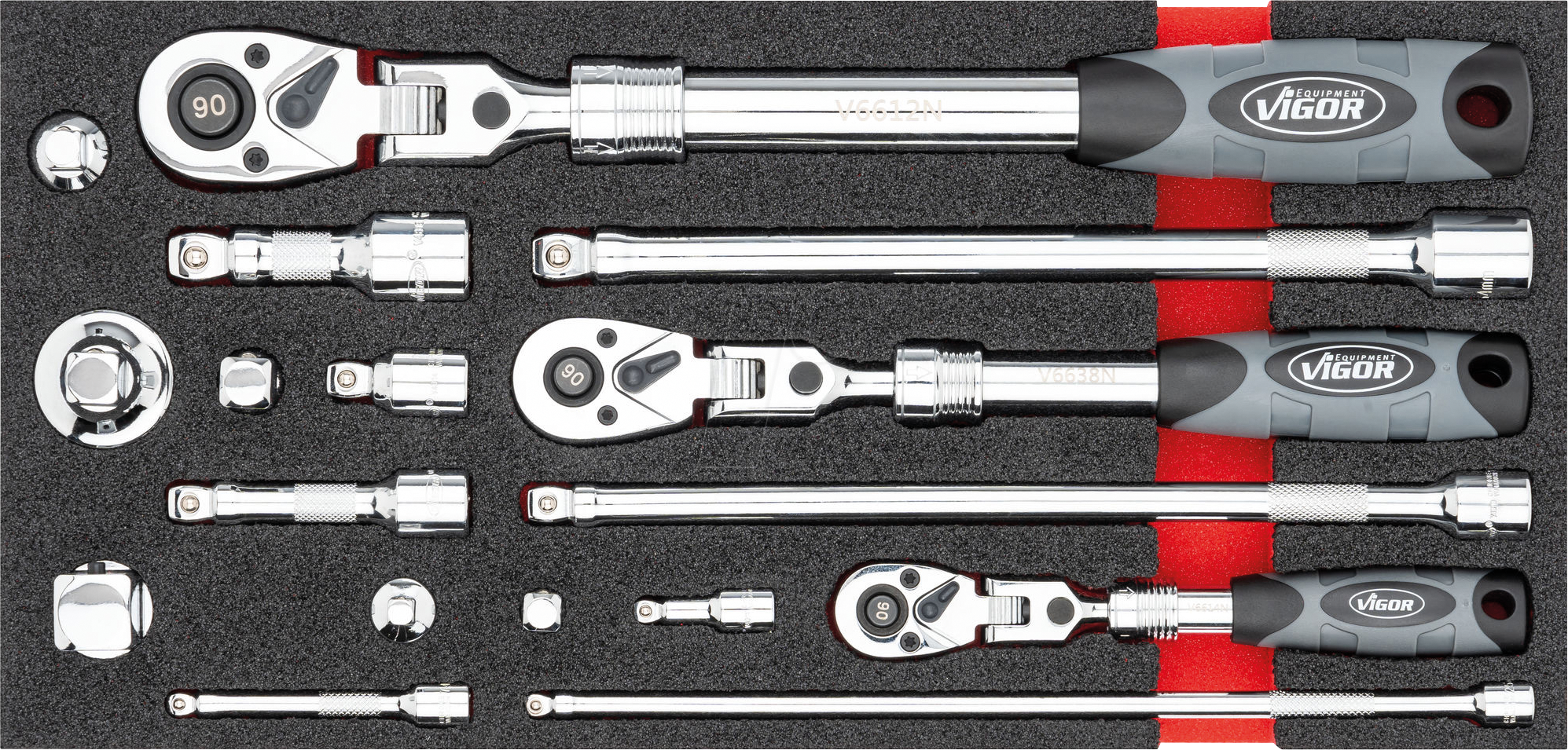 4047728086219 - VI V4970 - Teleskop-Ratschen Satz V4970 17-teilig