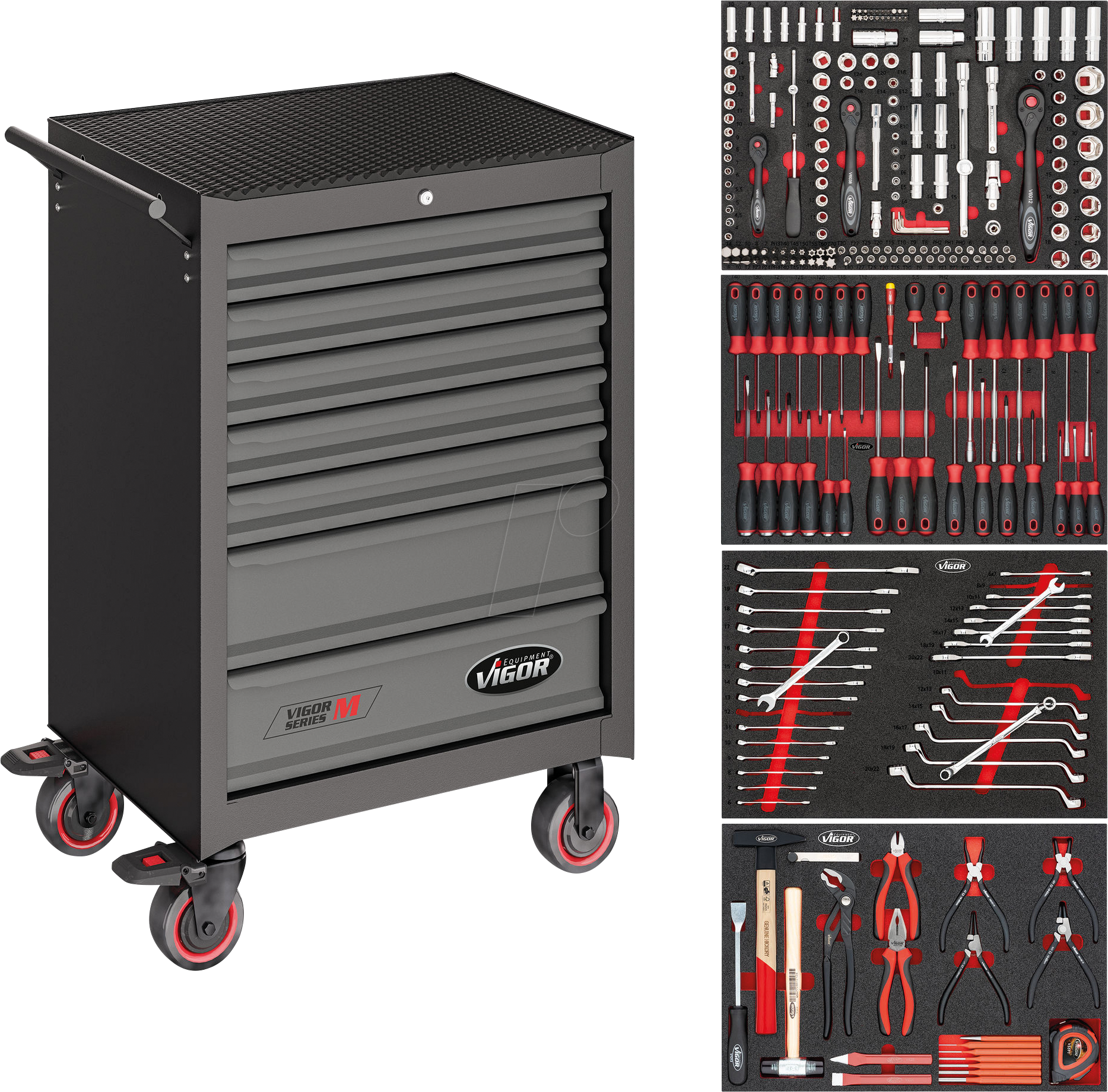 4047728087346 - VI V2379N 210 - Werkstattwagen Series M 7 Schubladen 210-teilig