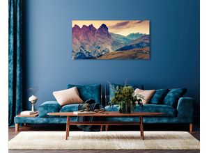 4047809882563 - Acrylglasbild QUEENCE Eiron Bilder Gr B H 120 cm x 80 cm Acrylglasbild Landschaft Querformat 1 St braun (braun gelb) Acrylglasbilder