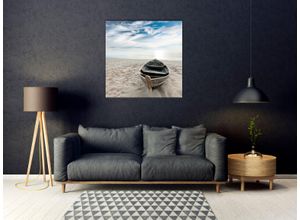 4047809883898 - Acrylglasbild QUEENCE Erwin Bilder Gr B H 50 cm x 50 cm Acrylglasbild Strand quadratisch 1 St beige Acrylglasbilder