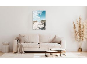 4047809884437 - Acrylglasbild »Exeter« Strand-Himmel-Düne-Deutschland-Gräser-Meer-Meer Bilder-Spa-Steg (1 St) Fine Art-Print in Galeriequalität