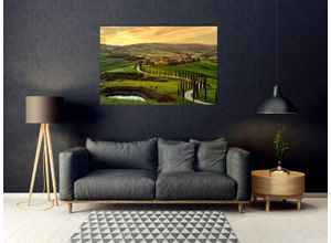 4047809885083 - Acrylglasbild QUEENCE Eliette Bilder Gr B H 90 cm x 60 cm Acrylglasbild Landschaft Querformat 1 St gelb Acrylglasbilder