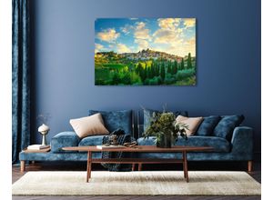 4047809885120 - Acrylglasbild QUEENCE Elina Bilder Gr B H 120 cm x 80 cm Acrylglasbild Landschaft Querformat 1 St blau Acrylglasbilder