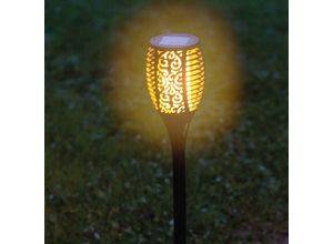 4047834044431 - Alma Garden - led - Gartenfackel Solar ( ca 50cm hoch ) LED-Lampe 12V 300mAh Akku inkl Erdspieß Solarlampe Flammenlicht