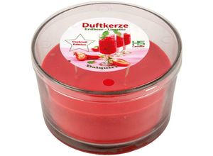 4047958330298 - Duftkerze im Glas Cocktail - Longdrink Edition ( Daiquiri Strawberry ) 36 Stunden Brenndauer - 3-Docht Kerze mit Duft 380gr Wachsanteil - Daiquiri