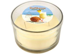 4047958330304 - Hs Candle - Duftkerze im Glas Cocktail - Longdrink Edition ( Pina Colada ) 36 Stunden Brenndauer - 3-Docht Kerze mit Duft 380gr Wachsanteil - Pina